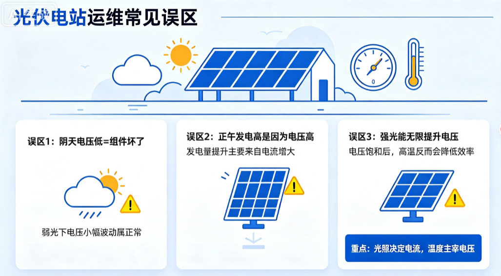 光伏冷知识：光照越强电压越高？90%的人都理解错了