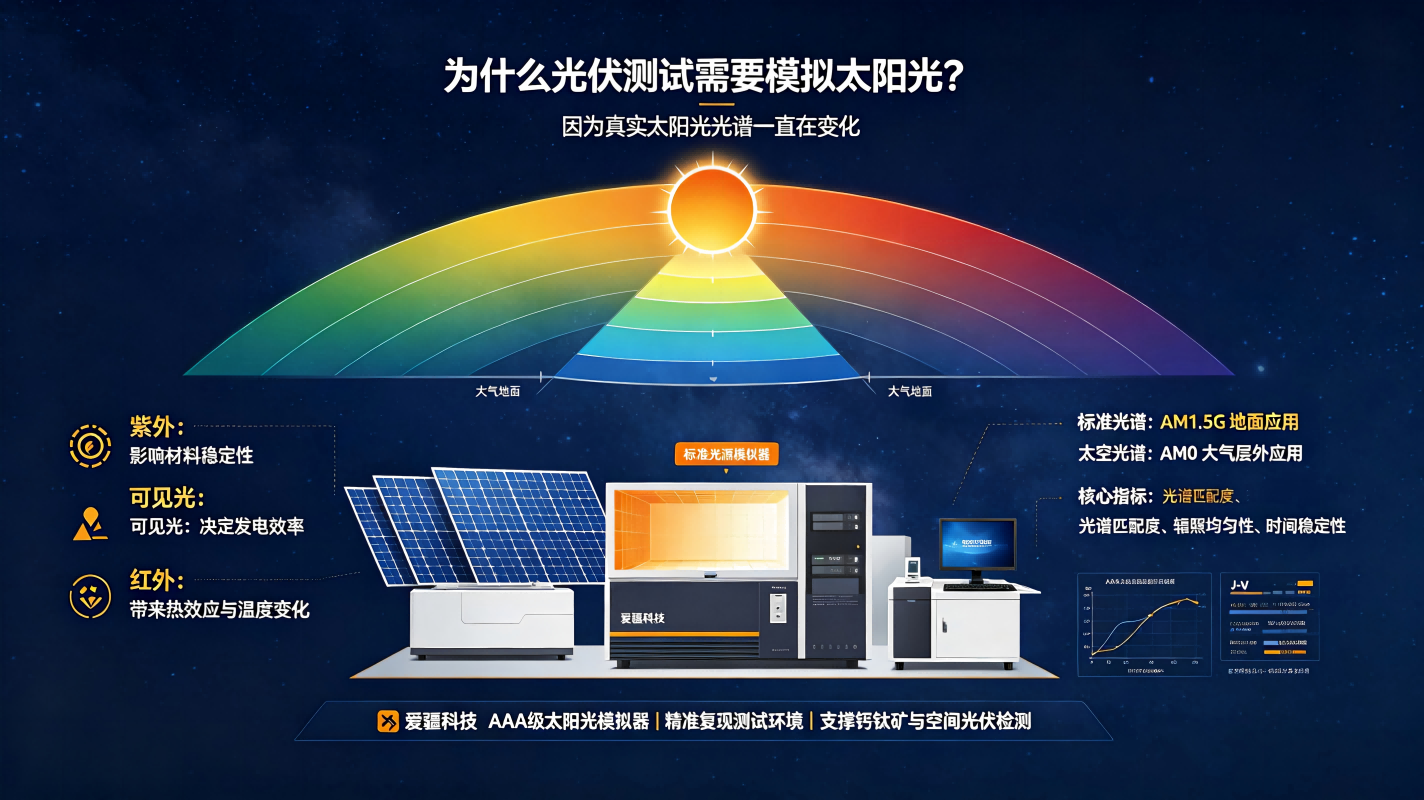 太阳光光谱科普：不同波段价值各异，专业模拟检测认准爱疆科技太阳光模拟器